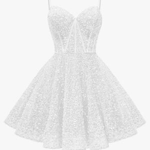 COPY - Spaghetti Straps Sequin Dress with Pockets Evening Party Gowns